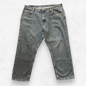 Wrangler Relaxed Fit Work Jeans‎ Men's Size 42 x 30 Distressed Blue